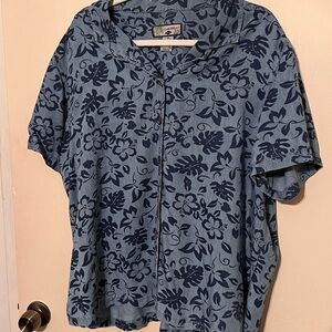 Blue Floral Shirt